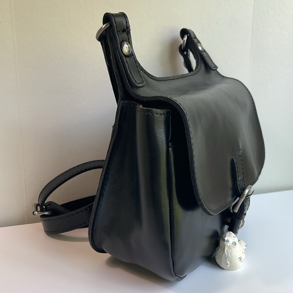 Patricia Nash Claretta Saddle Crossbody Bag In Black New Without Tag 🏷️ - Picture 5 of 15